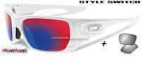 Oakley Style Switch Polished White / OO Positive Red Polarized + Black Iridium (OO9194-08)